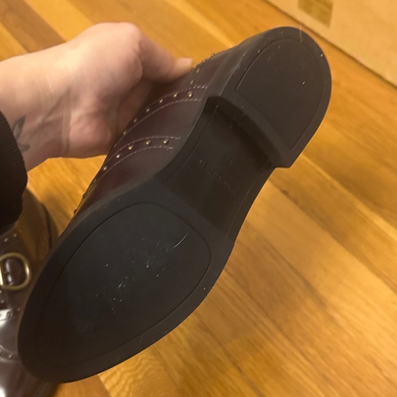 Marc Fisher Dark Burgundy Leather Oxfords Size 8 - Picture 10 of 10